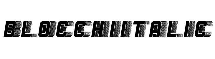 Blocchi Italic फ़ॉन्ट