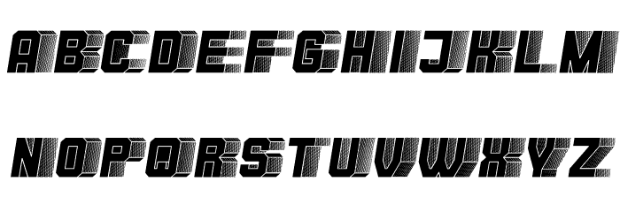 Blocchi Italic Font LOWERCASE