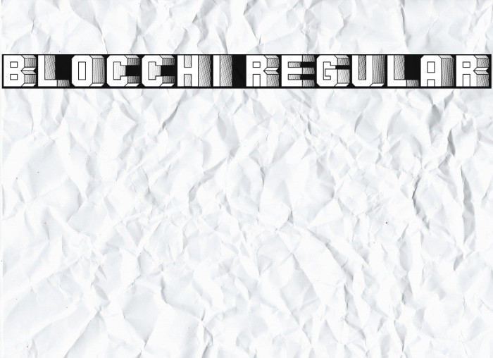 Blocchi Regular Font examples