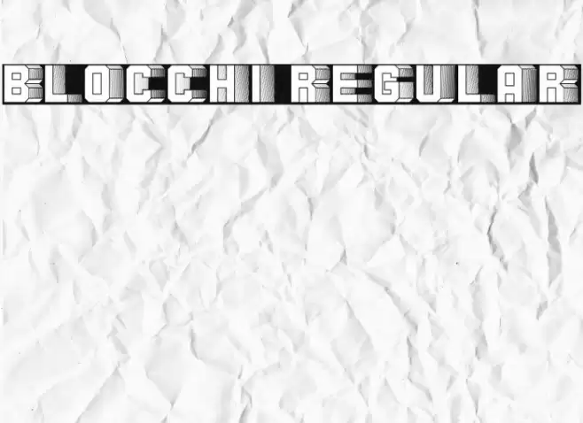 Blocchi Regular Fonte examples