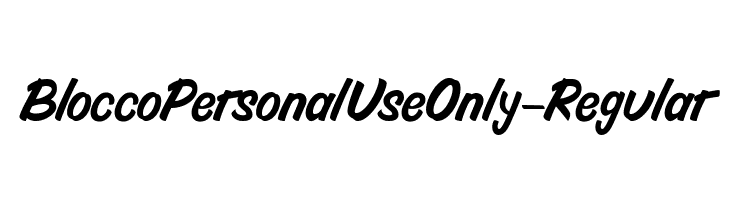 BloccoPersonalUseOnly-Regular Font