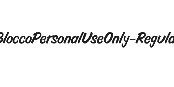 BloccoPersonalUseOnly-Regular Logo