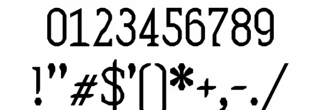 Bloccus Regular Font OTHER CHARS