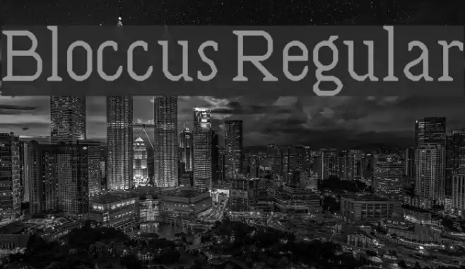 Bloccus Regular Font examples