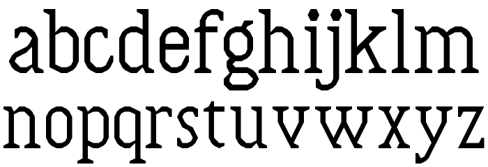 Bloccus Regular Font LOWERCASE