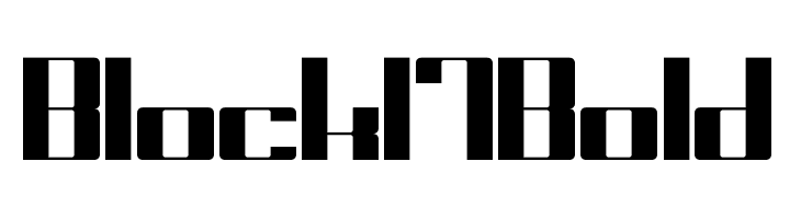 Block 17 Bold  Frei Schriftart Herunterladen