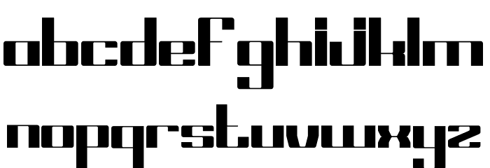 Block 17 Bold Font LOWERCASE