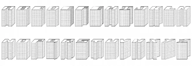 Block 1900 Schriftart Groß