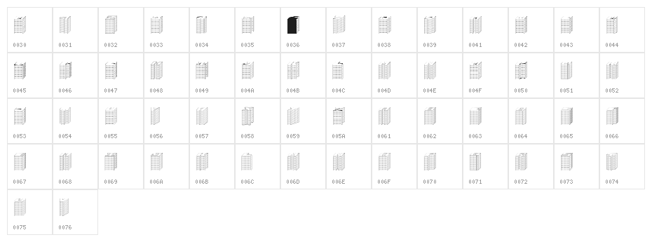 Block 1900 Character Map
