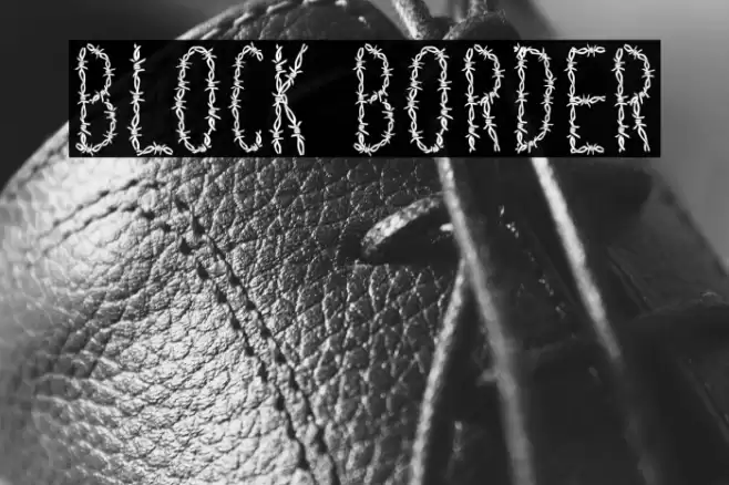 Block Border Font examples