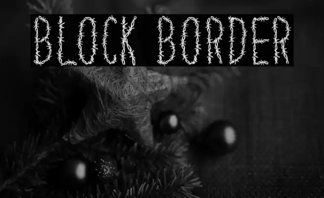 Block Border Font examples