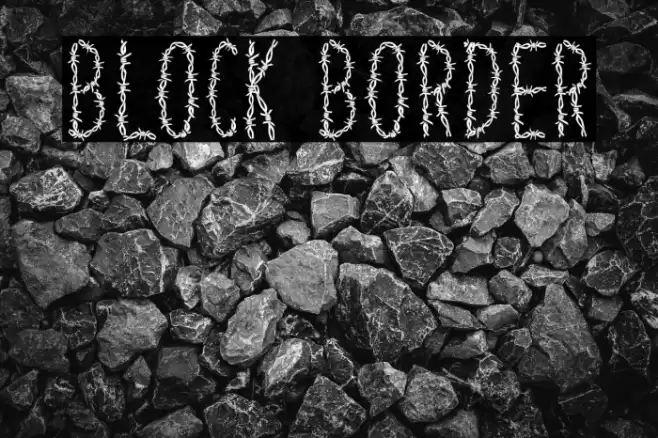Block Border Font examples