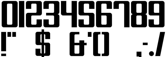 Block C17 Bold Font OTHER CHARS