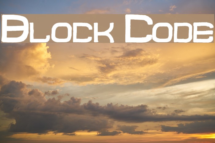 Block Code Font examples