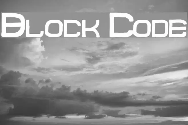 Block Code Font examples