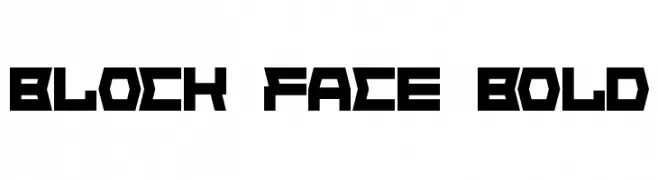 Block Face Bold  नि: शुल्क फ़ॉन्ट्स डाउनलोड