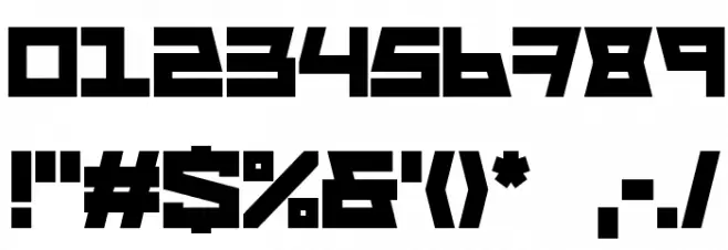 Block Face Bold Font OTHER CHARS