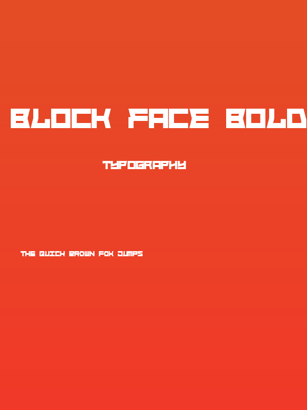 Block Face Bold Poster