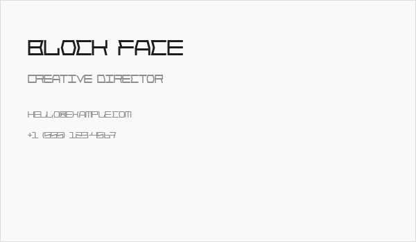 Block Face Business Card