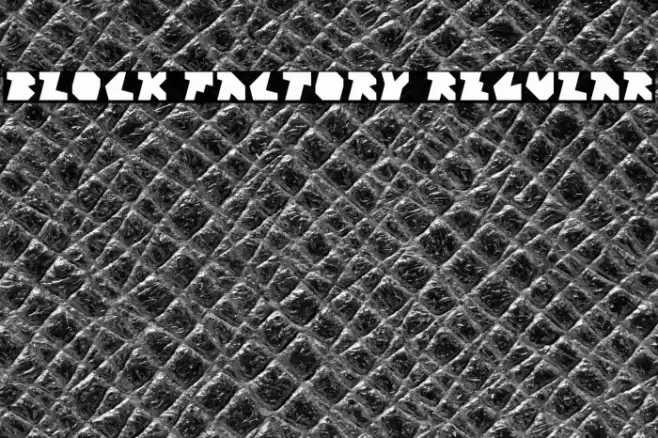 Block Factory Regular Font examples