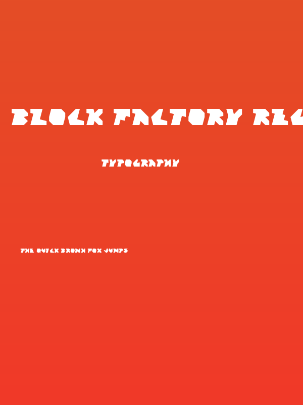 Block Factory Regular Poster