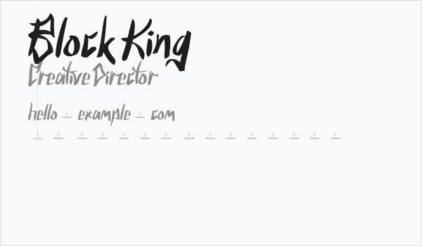 Block King Business Card