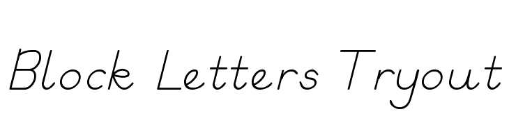 Block Letters Tryout Font FFonts