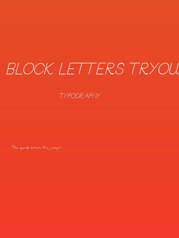 Block Letters Tryout Poster