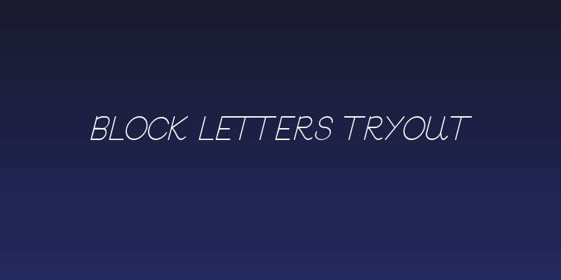 Block Letters Tryout Social Header