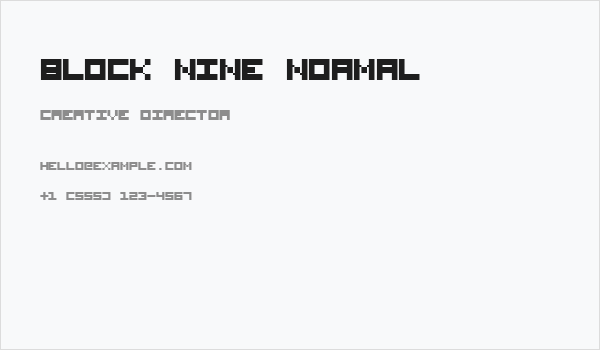 Block Nine Normal Business Card