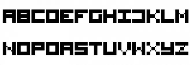 Block Nine Normal फ़ॉन्ट लोअरकेस