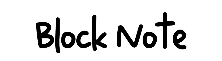 Block Note  フリーフォントのダウンロード