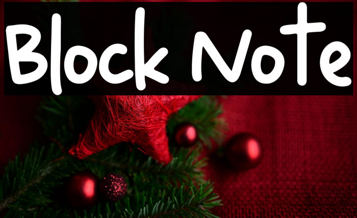 Block Note Example 1