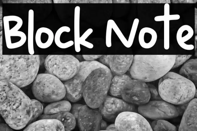 Block Note Font examples