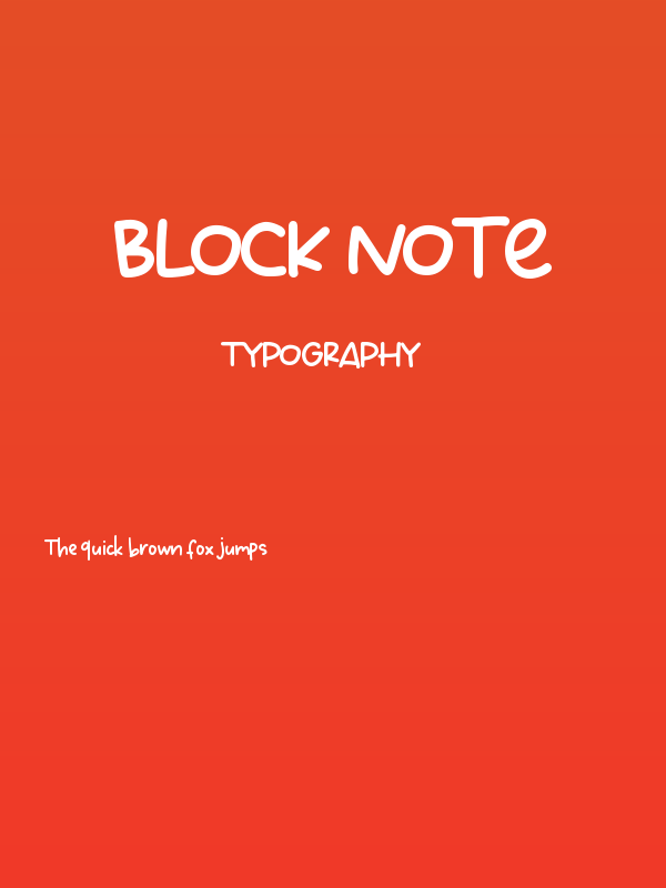 Block Note Poster