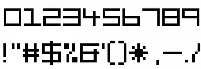 Block Out 2097 フォント その他の文字