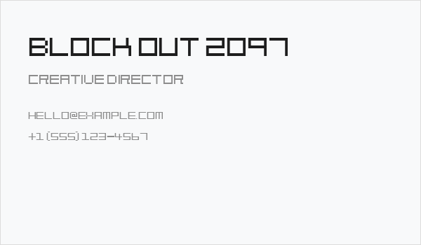 Block Out 2097 Business Card