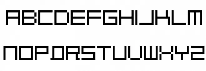 Block Out 2097 フォント 小文字