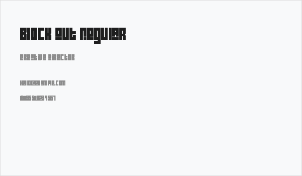 Block Out Regular Business Card