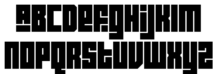 Block Out Regular Font LOWERCASE