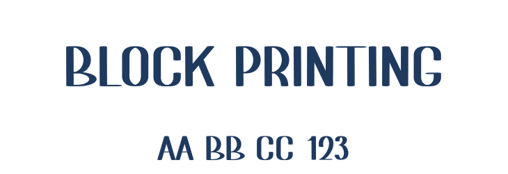 Block Printing Font Preview