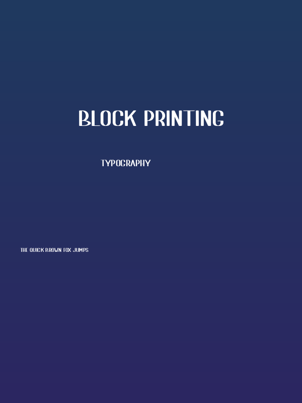 Block Printing Poster