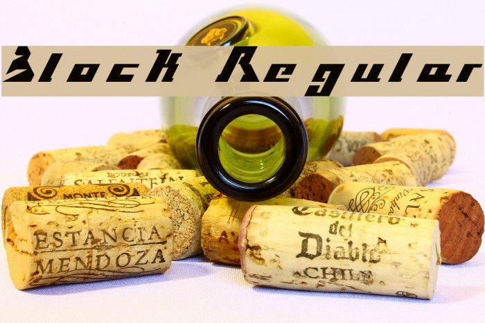 Block Regular Font examples