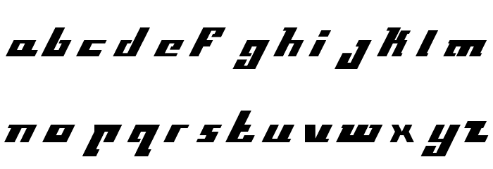 Block Regular Font LOWERCASE
