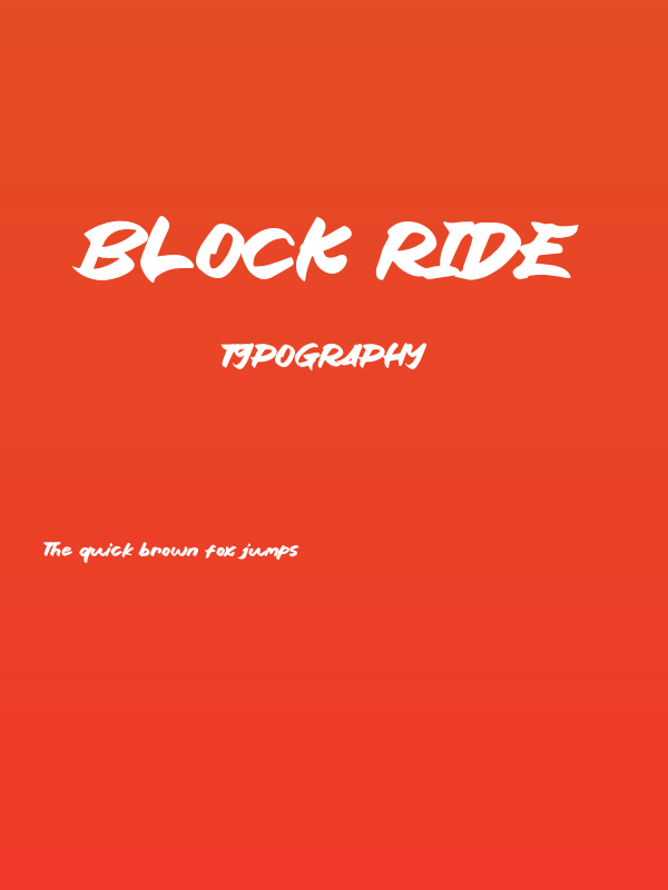 Block Ride Poster
