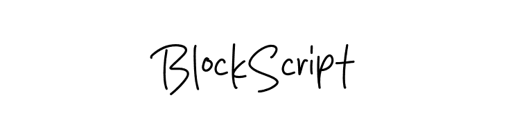 Block Script  フリーフォントのダウンロード