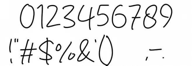 Block Script Font OTHER CHARS