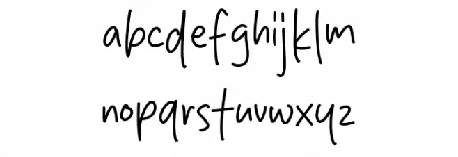 Block Script Font LOWERCASE