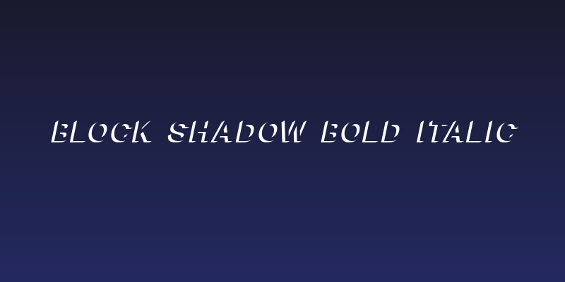 Block Shadow Bold Italic Social Header