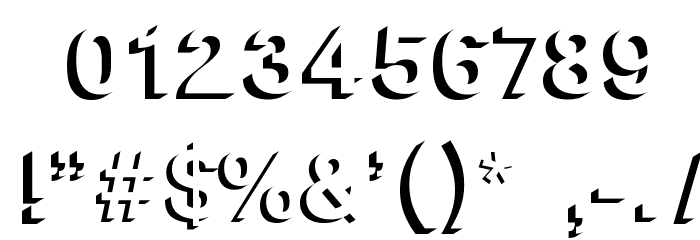Block Shadow Bold Font OTHER CHARS